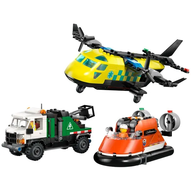 LEGO CITY AIRPLANE SERVICE TRUCK & HOVERCRAFT REMIX