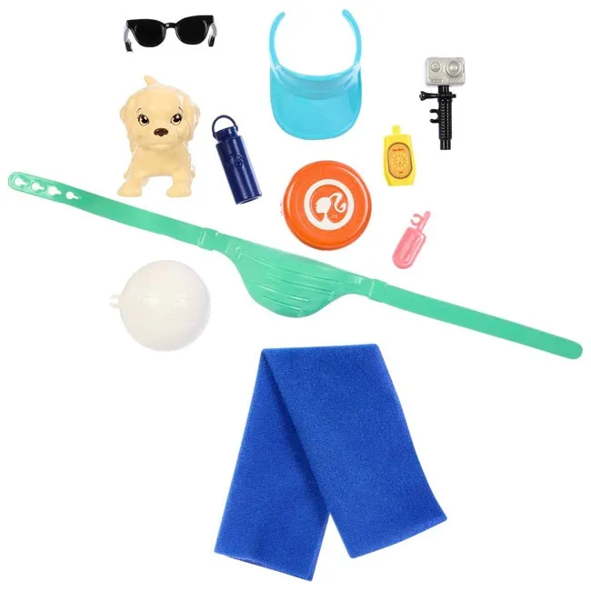 BARBIE KEN DOLL WITH SURFBOARD AND PET PUPPY