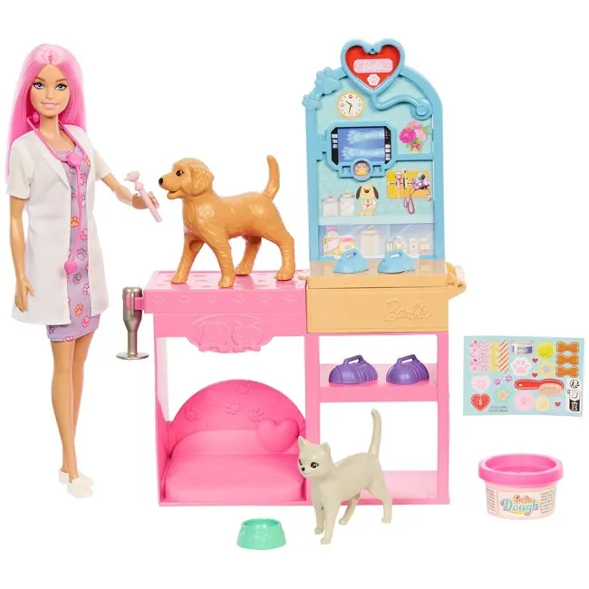 BARBIE FAST CAST VETERINARIAN CLINIC PLAYSET