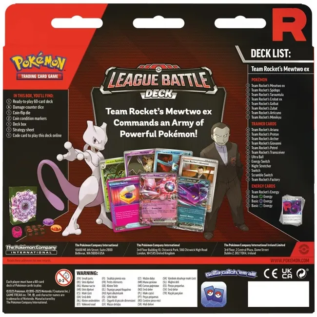 POKEMON TCG: TEAM ROCKETS MEWTWO EX LEAGUE BATTLE DECK