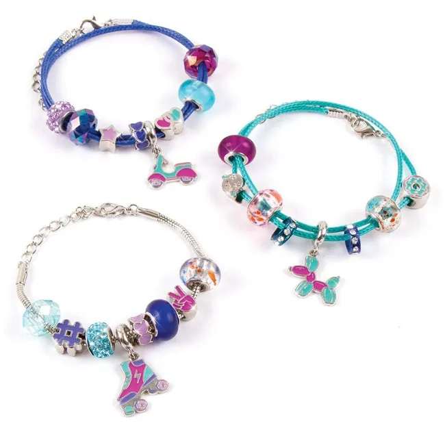 MAKE IT REAL HALO CHARMS BRACELET MAKING KIT TRUE BLUE