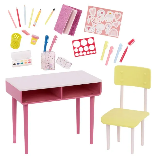 OUR GENERATION IMAGINATION STATION HOME DESK AND CHAIR PLAYS