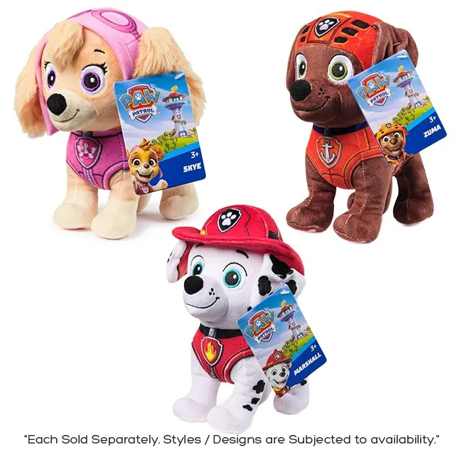 PAW PATROL 7-INCH CORE BASIC PLUSH ASSORTED