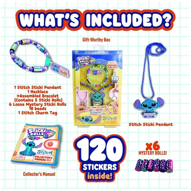 STICKI ROLLS DISNEY STITCH PENDANT SET