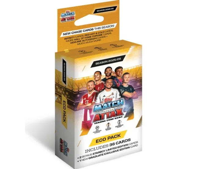 TOPPS MATCH ATTAX 2026 TRADING CARDS UCL ECO PACK