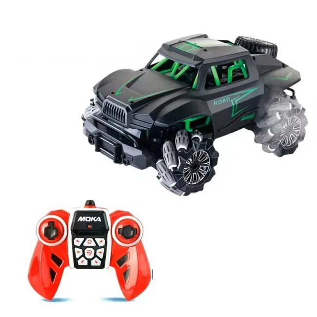 SAM TOYS 2. 4G ROCK CRAWLER R/C SPRAY STUNT CAR - GREEN