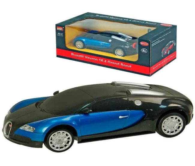 SAM TOYS 1: 10 REMOTE CONTROL CAR BUGATTI BLUE AND RED