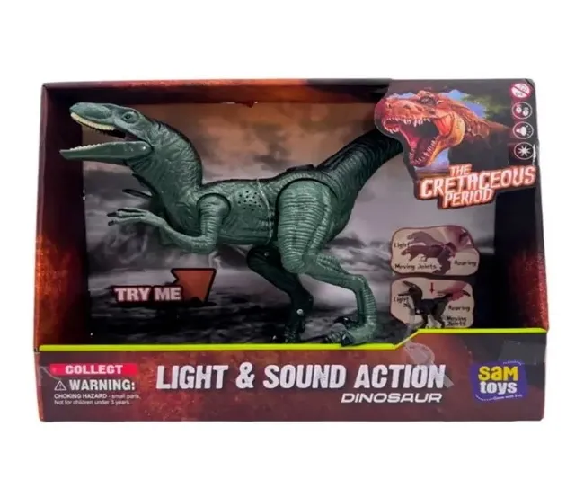 SAM TOYS PRESS N PLAY SIMULATION VELOCIRAPTOR
