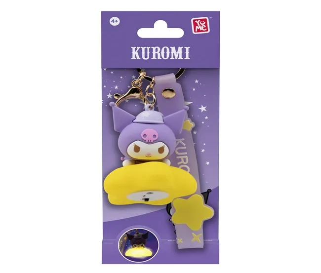HELLO KITTY LIGHT UP KEYCHAIN -KUROMI
