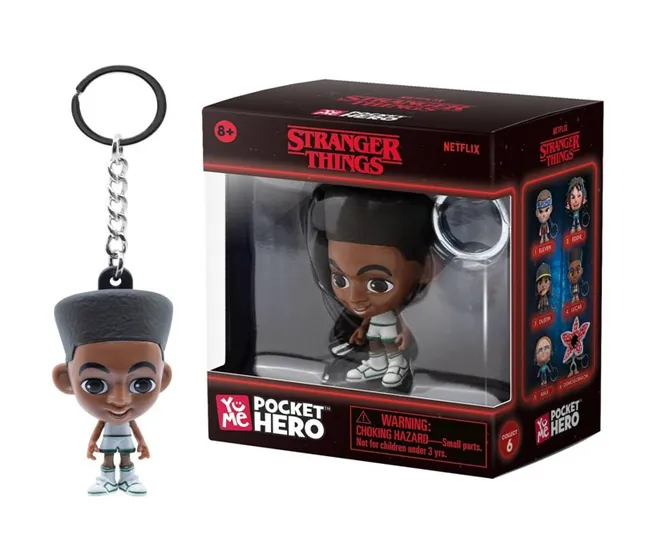 YUME STRANGER THINGS POCKET KEY CHAIN-LUCAS SINCLAIR