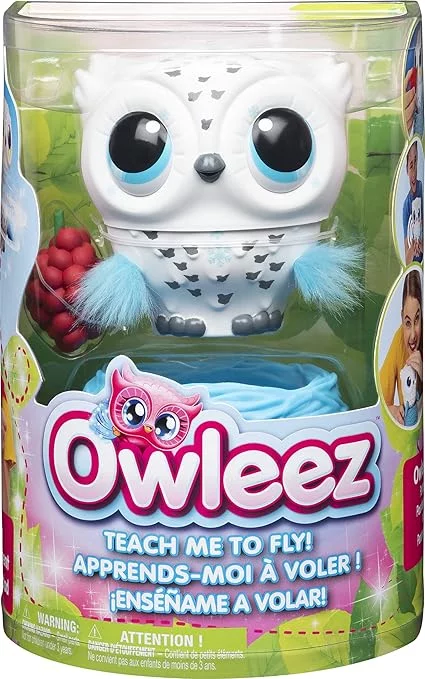Owleez flying interactive toy White