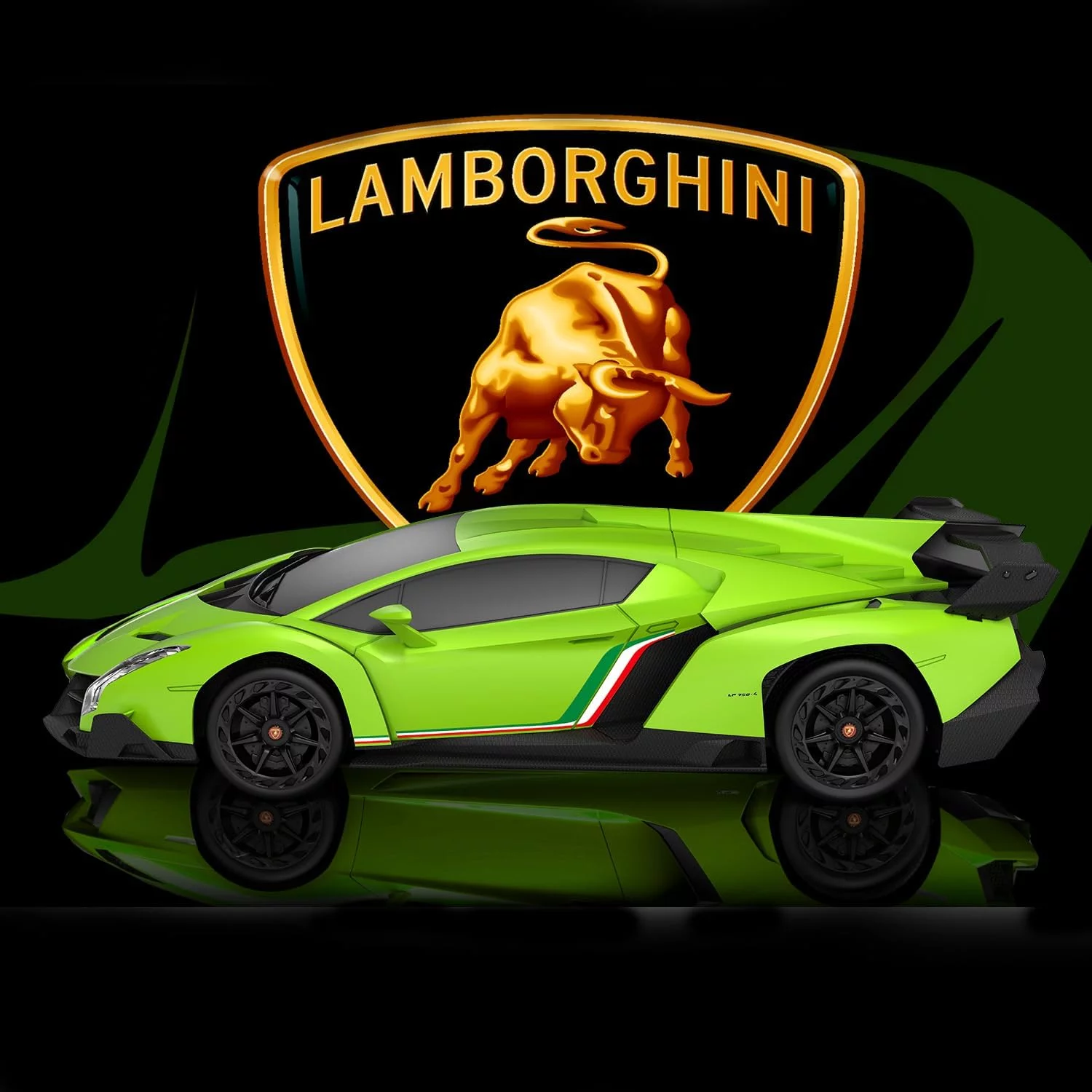 Lamborghini Veneno Green – Remote Control Car 1: 24 Scale