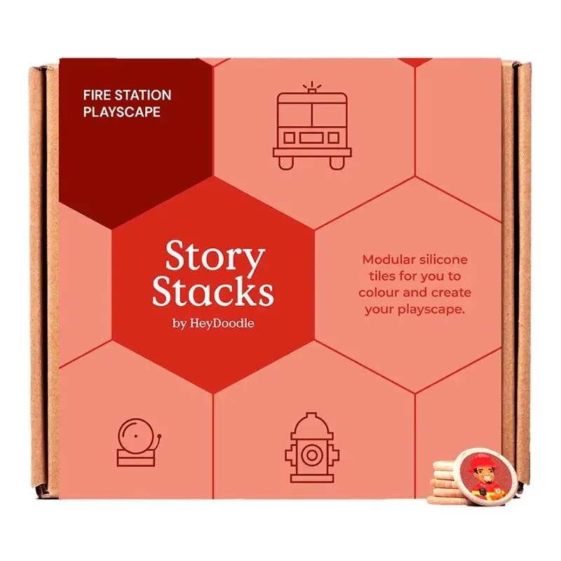 Hey Doodle - Story Stacks Fire Station Playscape