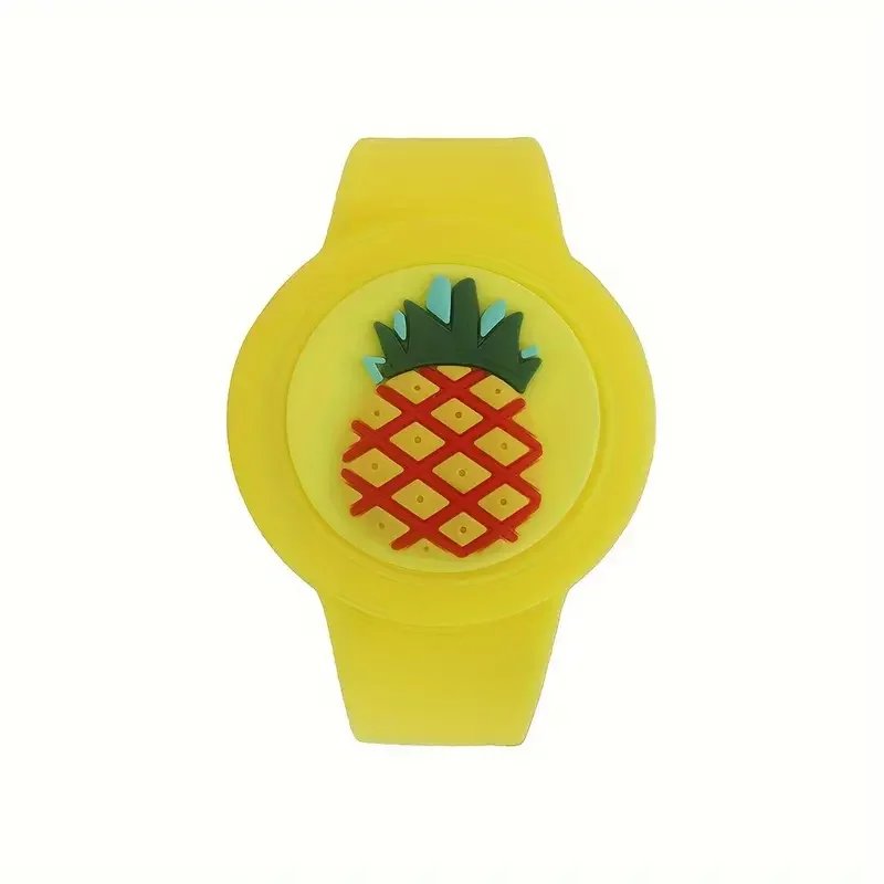 Apple Air Tag Cute Cartoon Strap, Anti Loss Full Wrap Strap - Yellow Pineapple