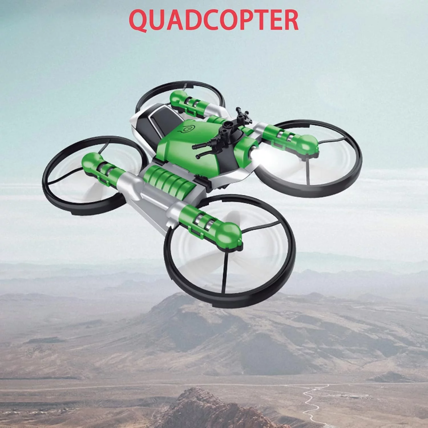 Leap 2in1 Deformation Quadcopter Drone - Green