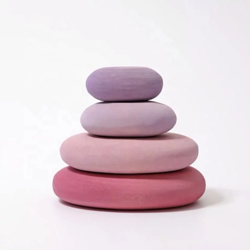 Rainbow Stones 4pcs Pink