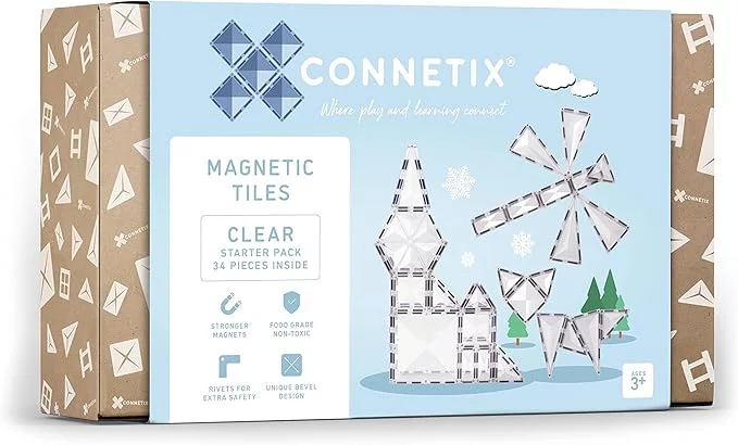 CONNETIX - Clear Starter Pack, 34 Pieces