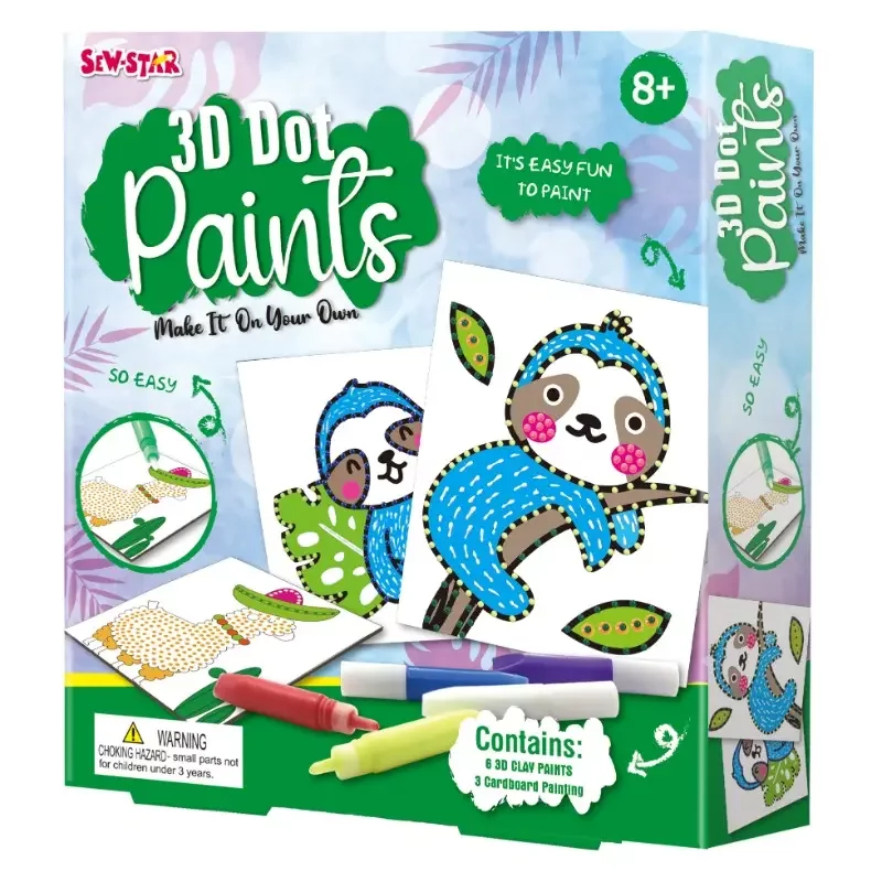 Sew Star - 3D Dot Paints Clay And Cardboard Kit