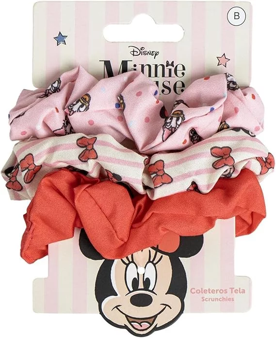 Disney Minnie Mouse - Hair Scrunchies – 3-Pieces