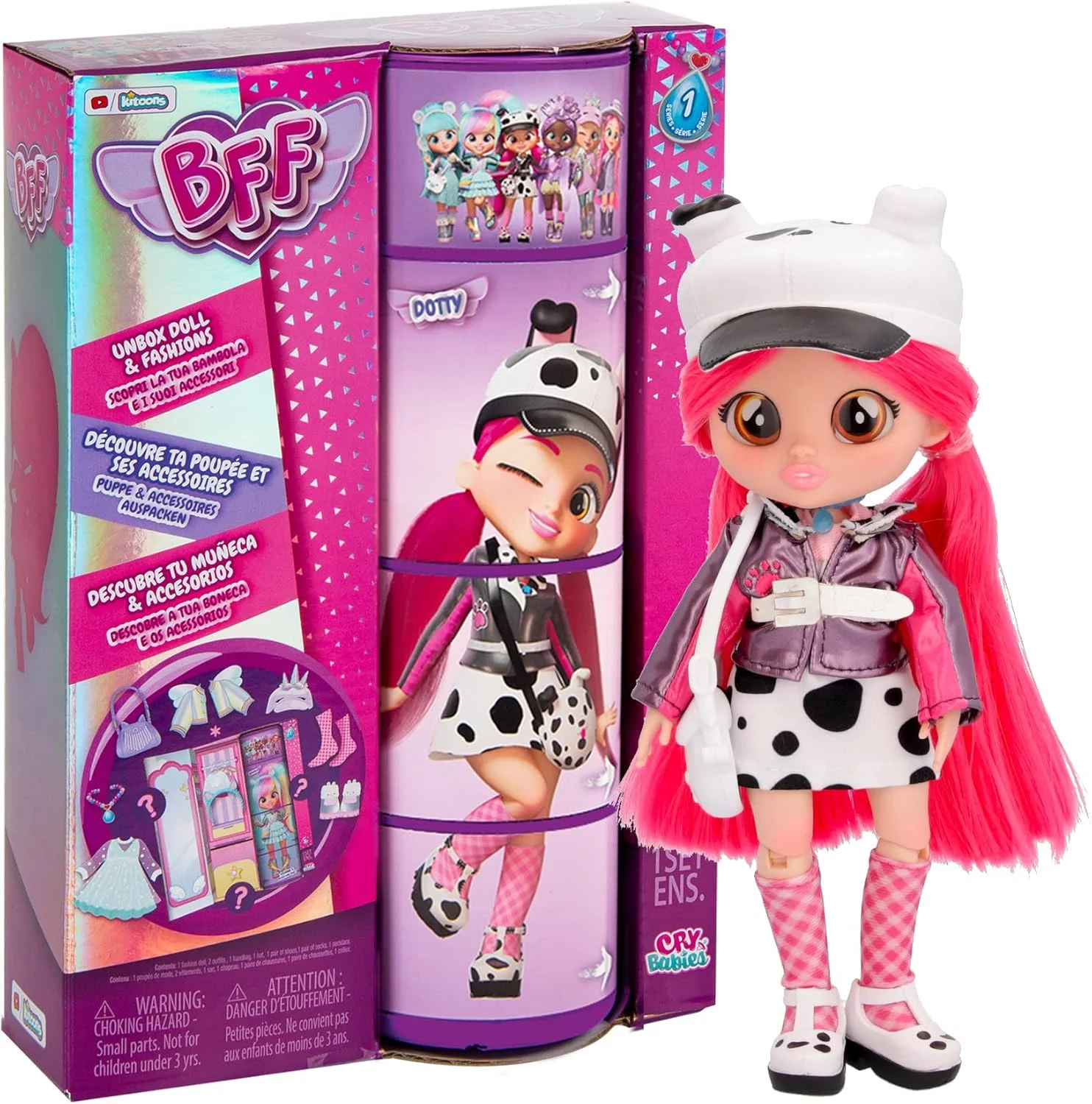 Cry Babies BFF Dotty Fashion Doll 8 Inch
