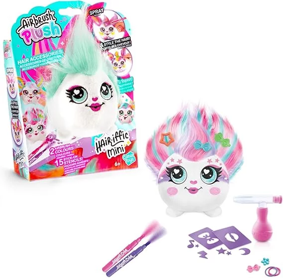 Canal Toys Airbrush Plush - Mini Plush for Painting & Styling with Airbrush Set