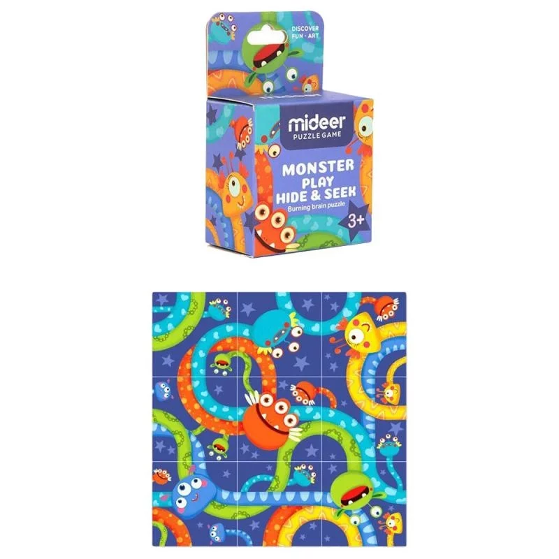 Mideer Burning Brain Monster Play Hide & Seek Puzzle