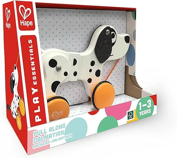 Hape Wooden Dalmatian Push and Pull Along Toy