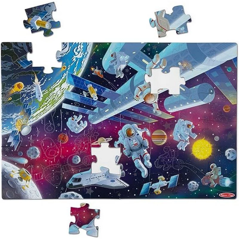 Melissa & Doug - Outer Space Glow in the Dark Floor Puzzle - 48 Pieces