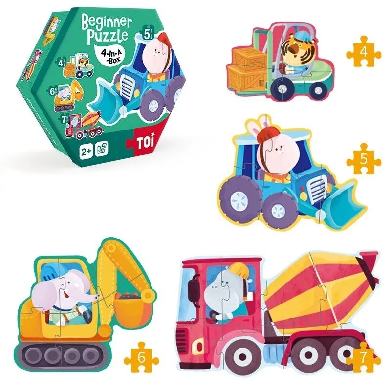 Toi Beginner Puzzle Construction Cars