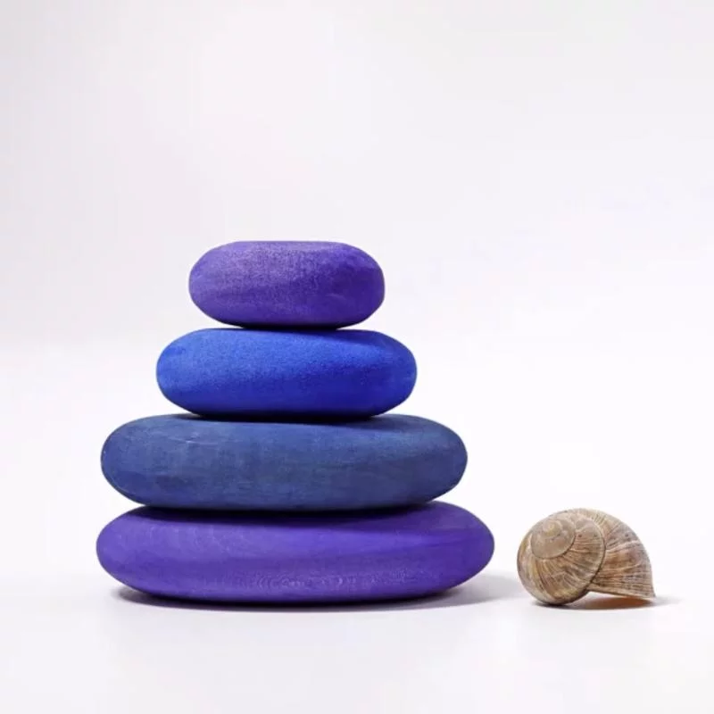 Rainbow Stones 4pcs Purple