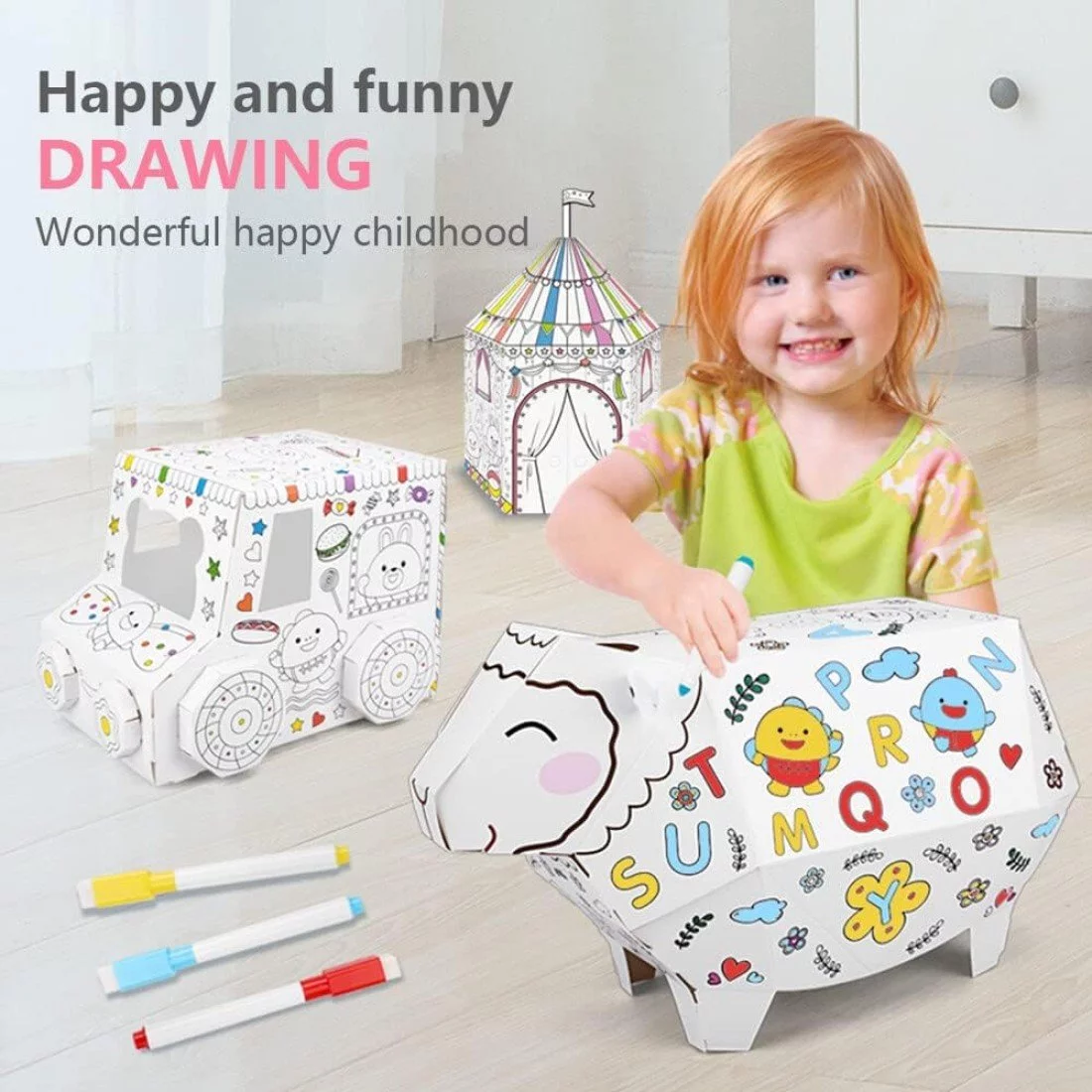 Doodle Drawing Lucky Sheep