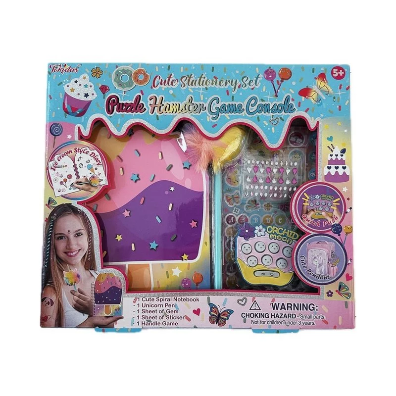 Tokidas - Cute Stationary Set / Puzzle Hamster Game Console - Unicorn
