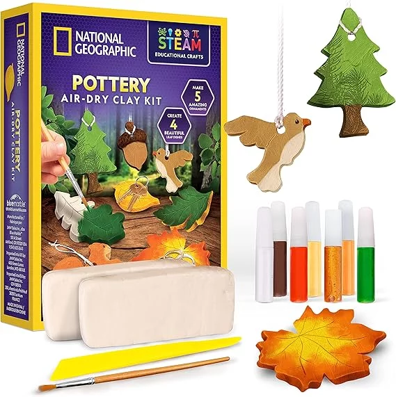 National Geographic Modeling Clay Arts & Crafts Kit - Air Dry Clay