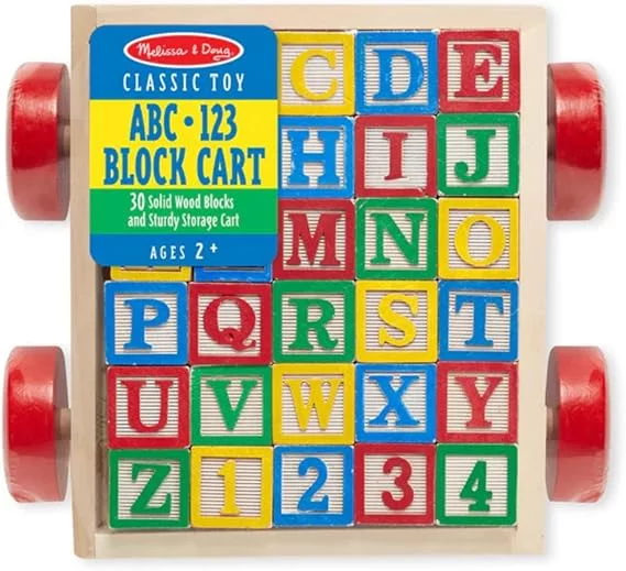 Melissa & Doug Classic ABC Block Cart