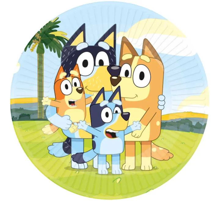 Bluey Round Plate ( 8 Pieces )