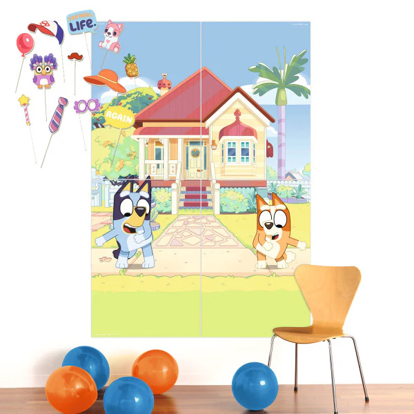 Bluey Wall Decoration Set With 4 Photo Props