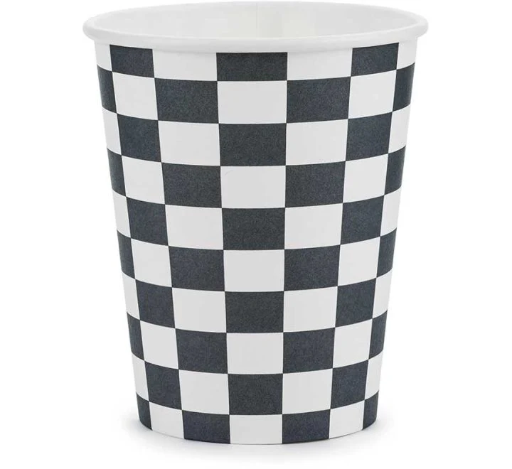 Checkered Flag Cups ( 6 Pieces )
