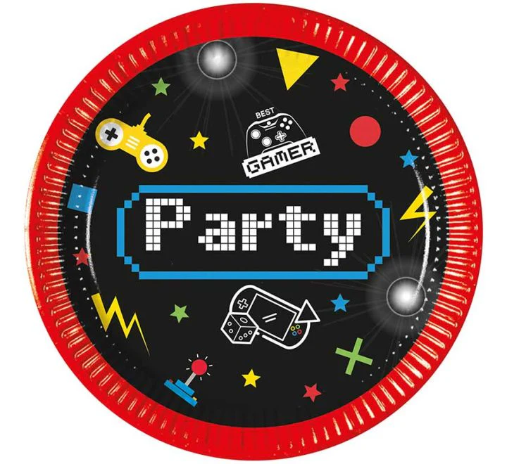 Gaming Party Paper Plates