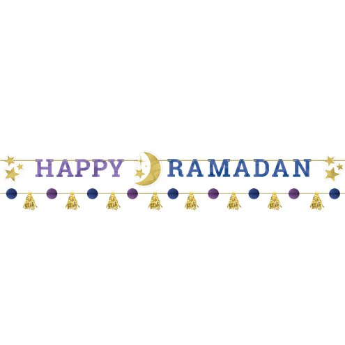 Happy Ramadan' Paper Banner Kit ( 2 Banners )