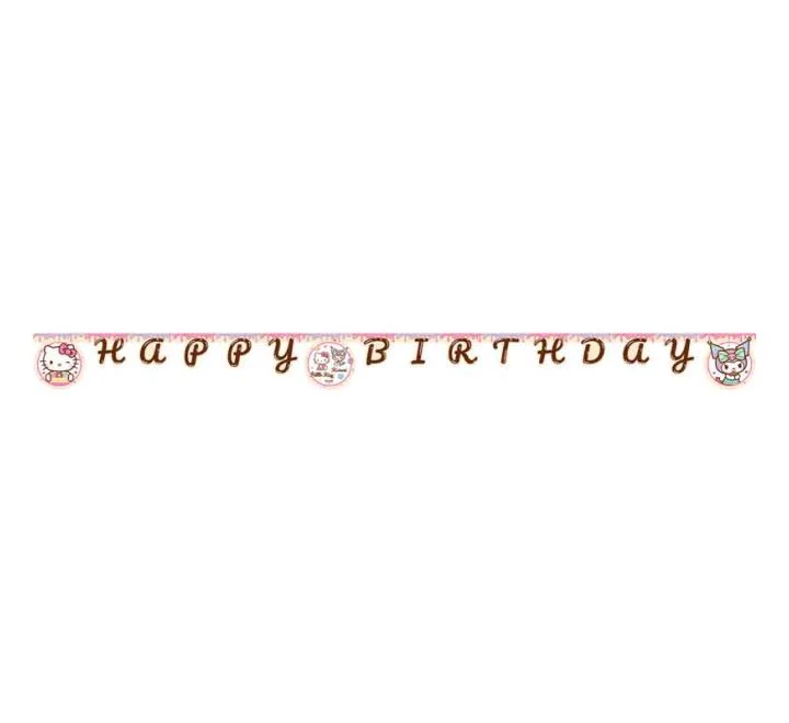 Hello Kitty & Kuromi Happy Birthday Banner