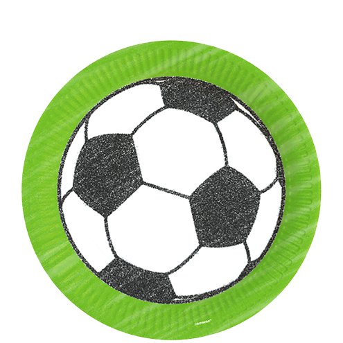Football Kicker Party Paper Plates - 23cm (8)