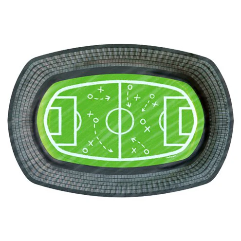 Football Kicker Party Paper Serving Trays - 24cm x 16. 5cm (6)