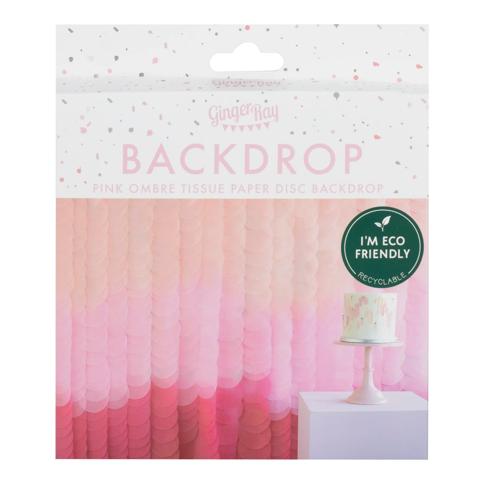 Pink Ombre Tissue Paper Disc Party Backdrop