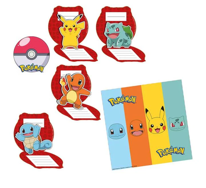Pokemon Invitations ( 8 Pieces )