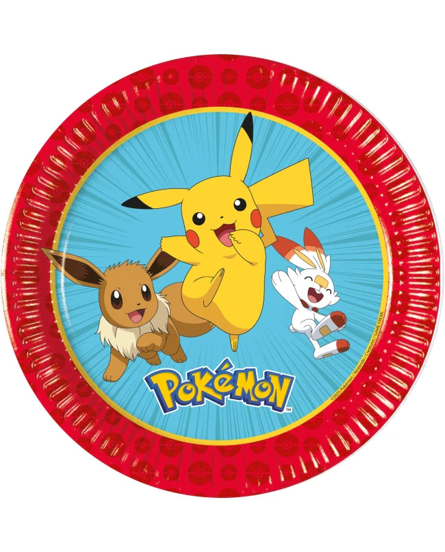 Pokemon Paper Plate 8 Pieces 20cm