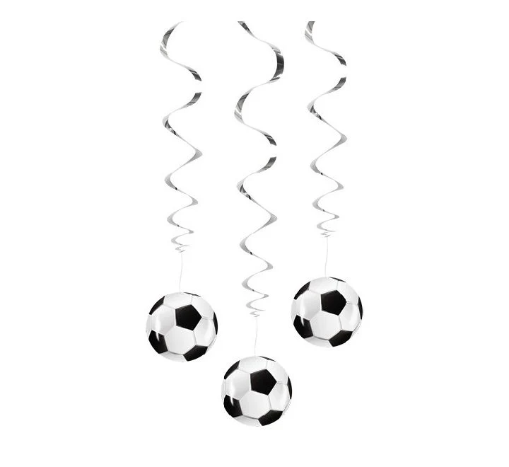 Set Of 3 Decoration swirls Football