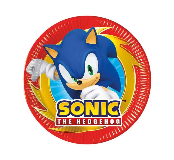 Sonic Paper Plates ( 8 Pieces )