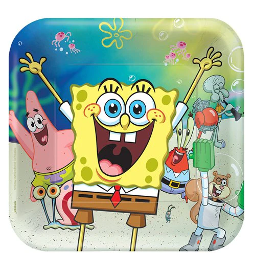 Sponge Bob Paper Plates - 23cm