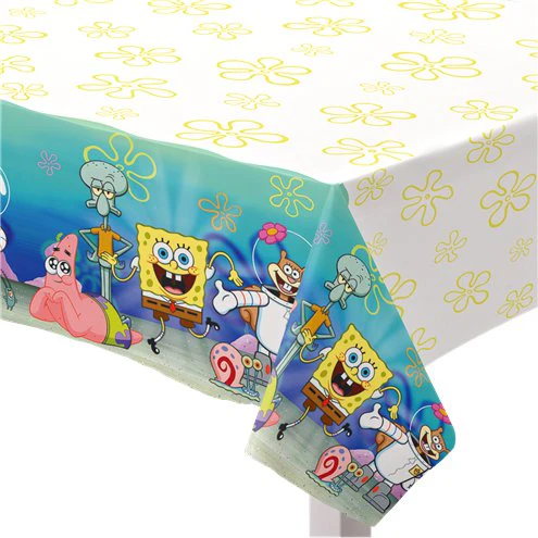 Sponge Bob Paper Tablecover - 1. 3 x 2. 6m