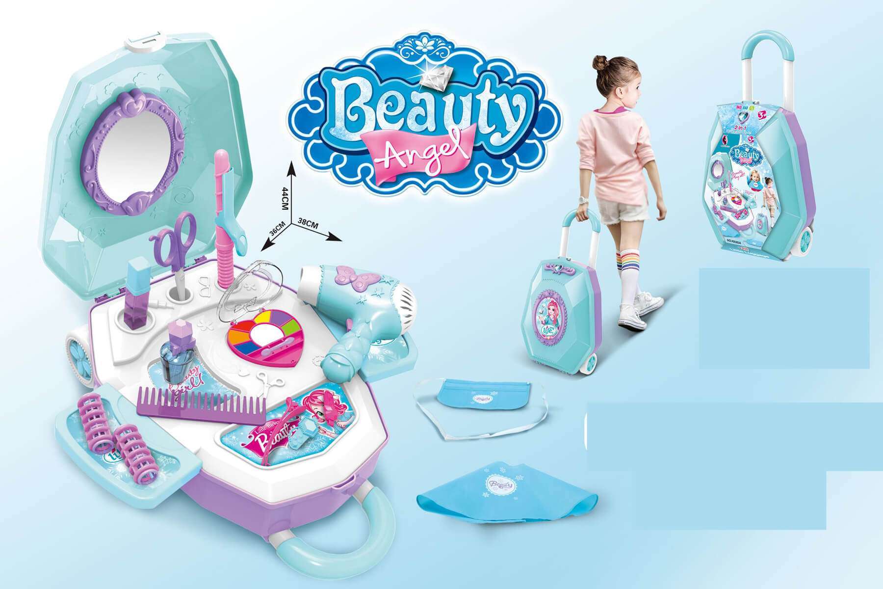 Beauty Angel rolling Backpack-K8585A